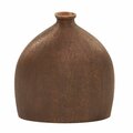 Howard Elliott Textured Flask Vase In Dark Copper small 35117